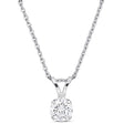 Round Cut Lab Grown Diamond Solitaire Pendant 14K White Gold (0.50ct)