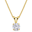 Round Cut Lab  Diamond Solitaire Pendant 14K Yellow Gold (1.00ct)