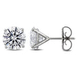 Round Cut Lab  Diamond Stud Earrings 14k White Gold (4.02ct)