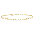Fancy Link 9inch with 1inch Extension Anklet Bracelet in 14k Yellow Gold