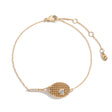 Lab Grown Diamond Tennis Racket Adjustable Bracelet 14K Yellow Gold (0.12ct)
