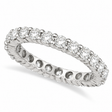 Lab Diamond Eternity Ring Wedding Band 14k White Gold (2.50ct)