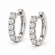 Hinged Hoop Lab Diamond Huggie Style Earrings 14k White Gold (0.25ct)