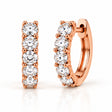 Hinged Hoop Lab Diamond Huggie Style Earrings 14k Rose Gold (0.33ct)