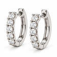 Hinged Hoop Lab Diamond Huggie Style Earrings 14k White Gold (0.50ct)