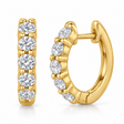 Hinged Hoop Lab Diamond Huggie Style Earrings 14k Yellow Gold (1.00ct)