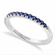 Round Lab  Blue Sapphire Stackable Ring Sterling Silver (0.21ct)