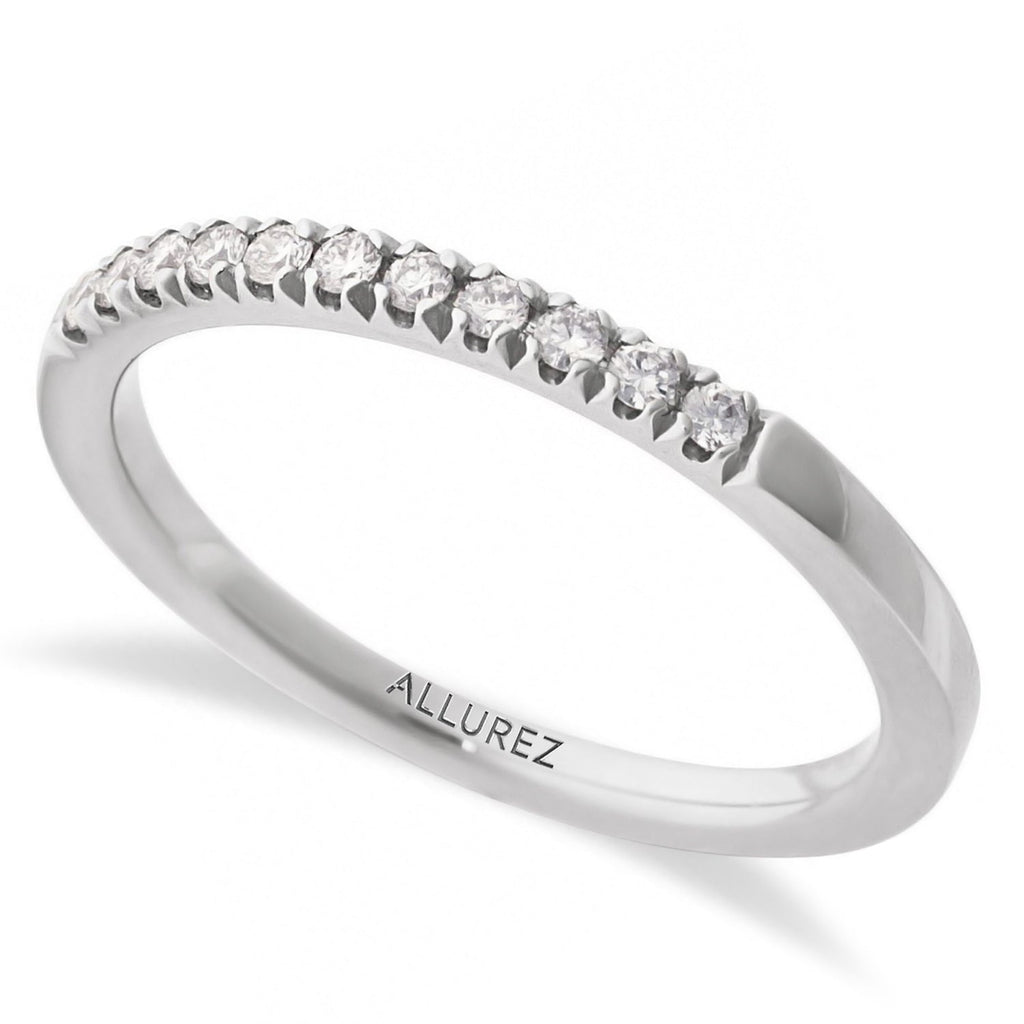Round Lab Diamond Stackable Ring 14K White Gold (0.17ct)