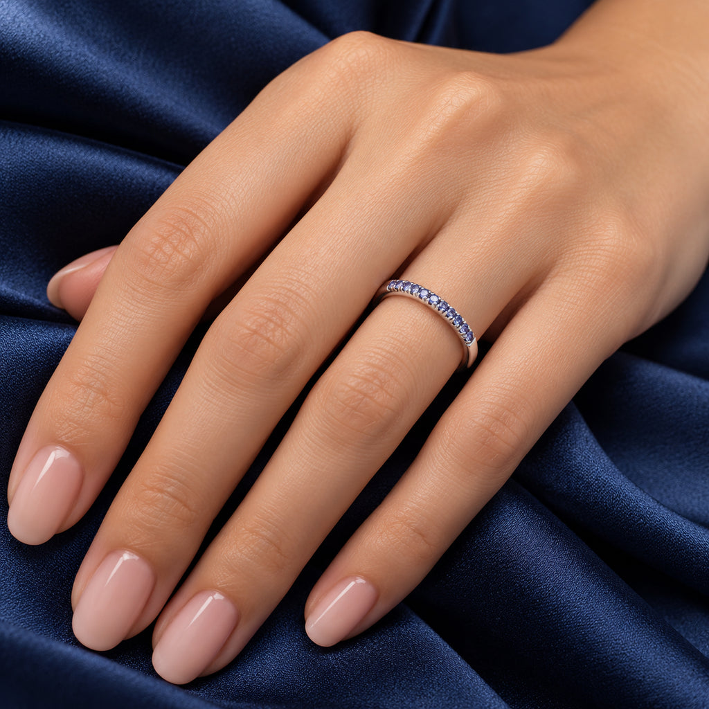 Round Alexandrite Stackable Ring Sterling Silver (0.26ct)
