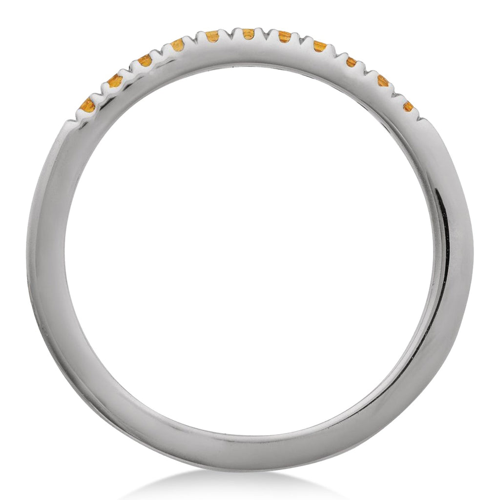 Round Citrine Stackable Ring Sterling Silver (0.18ct)