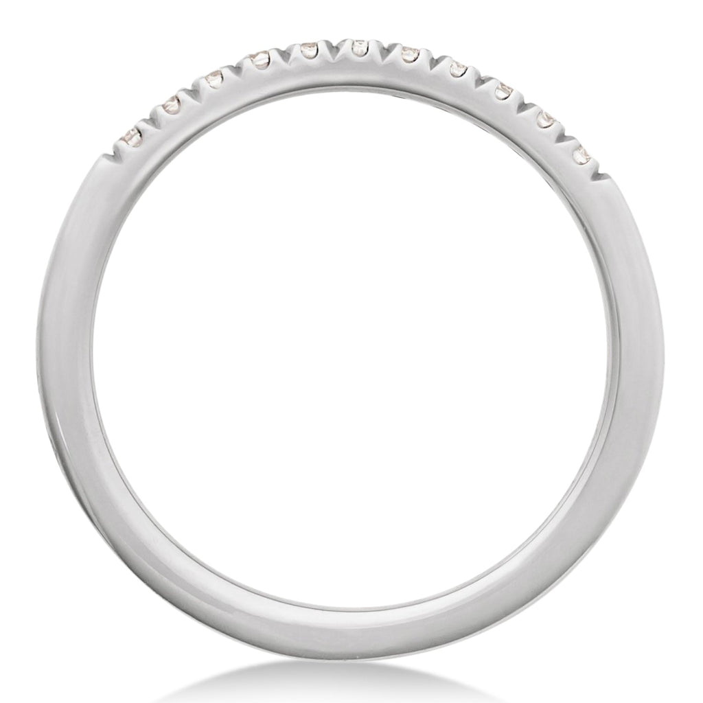 Round Natural Diamond Stackable Ring 14K White Gold (0.17ct)