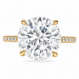 Round Brilliant Cut Lab Diamond Solitaire Engagement Ring 18K Yellow Gold (5.50ct)