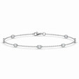 Emerald Cut Lab Grown Diamonds by the Yard Anklet in 14k White Gold (1.00ctw)