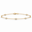 Emerald Cut Lab Grown Diamonds by the Yard Anklet in 14k Yellow Gold (1.00ctw)