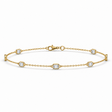 Emerald Cut Lab Grown Diamonds by the Yard Anklet in 14k Yellow Gold (2.00ctw)