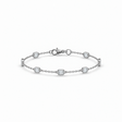 Emerald Cut Lab Grown Diamonds by the Yard Bracelet in 14k White Gold (1.00ctw)