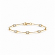 Emerald Cut Lab Grown Diamonds by the Yard Bracelet in 14k Yellow Gold (1.50ctw)