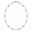 Emerald Cut Lab Grown Diamonds by the Yard Necklace in 14k White Gold (3.00ctw)