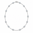Emerald Cut Lab Grown Diamonds by the Yard Necklace in 14k White Gold (4.00ctw)