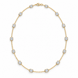 Emerald Cut Lab Grown Diamonds by the Yard Necklace in 14k Yellow Gold (4.00ctw)