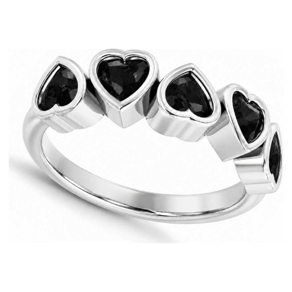 AZ29503 natural black onyx ring in 14K white gold — 12 degree main view