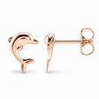 Dolphin Stud Earrings 14k Rose Gold