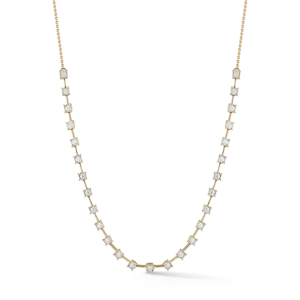 Interval tennis necklace in 14K yellow gold — main; reference design; reference design