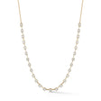 Interval Lab Diamond Tennis Necklace 14K Yellow Gold 0.50ct