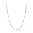 Interval Lab Diamond Tennis Necklace 14K White Gold 0.50ct