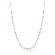 Interval Diamond Tennis Necklace 14K Rose Gold 0.50ct