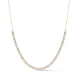 Half Tennis Lab Diamond Necklace 14K Yellow Gold 0.90ct