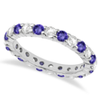 Eternity Lab  Diamond & Tanzanite Ring Band 14k White Gold (2.40ct)