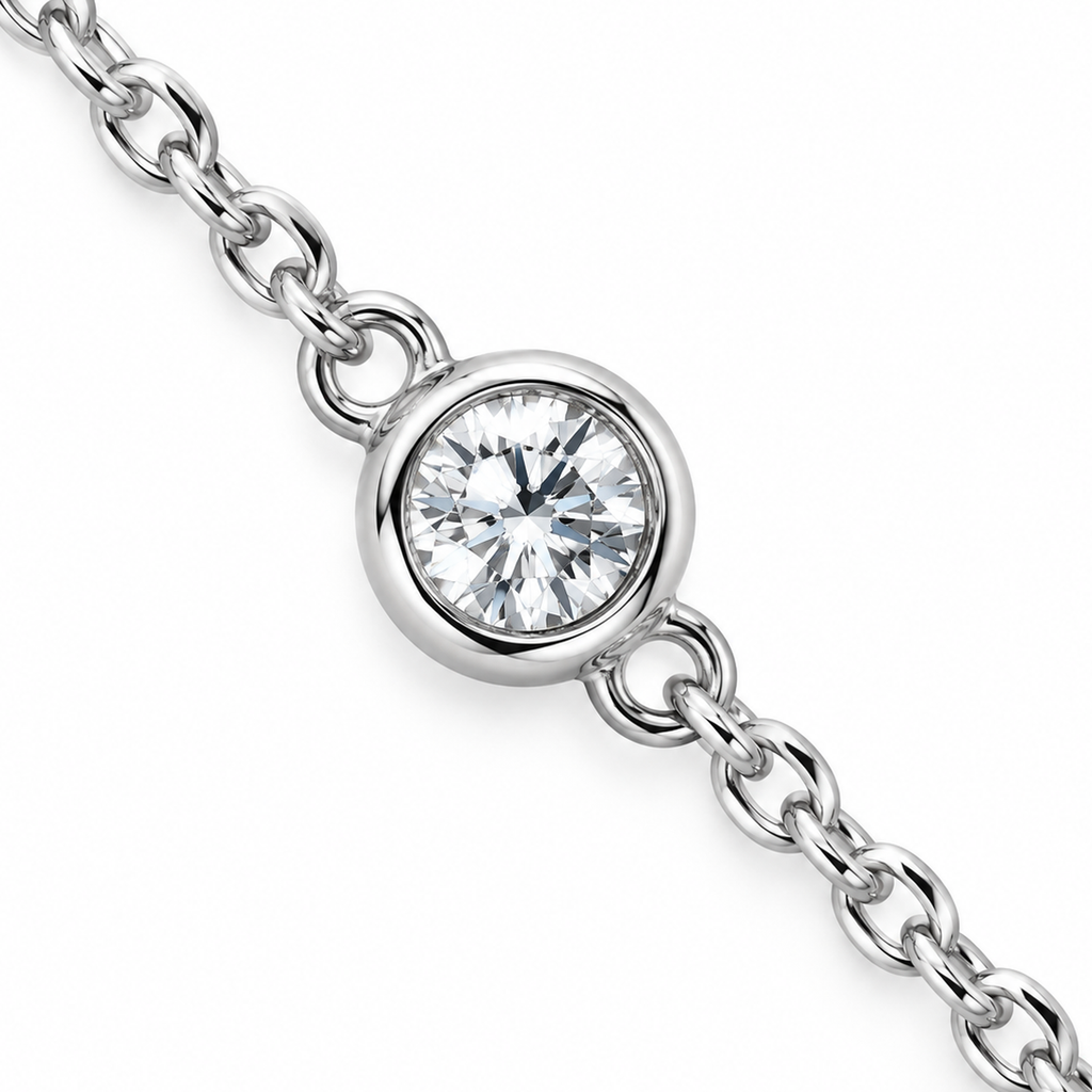 0.75 ctw round brilliant diamond facets closeup