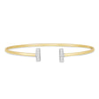 Diamond Tee Bar Bangle Bracelet 14K Yellow Gold (0.08ct)