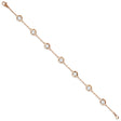 Lab Diamond Station Bracelet Bezel-Set 14K Rose Gold (2.10ct)