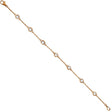 Lab Diamond Station Bracelet Bezel-Set 14K Rose Gold (0.37ct)