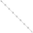 Lab Diamond Station Bracelet Bezel-Set 14K White Gold (1.50ct)