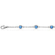 Fancy Blue Diamond Ankle Bracelet 14K White Gold (0.75ct)