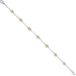 Fancy Yellow Diamond Station Bracelet Beze-Set 14K White Gold (0.50ct)