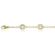 Diamond Anklet Bracelet Bezel Set 14K Yellow Gold (1.50ct)