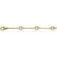 Diamond Anklet Bracelet Bezel Set 14K Yellow Gold (0.37ct)