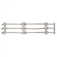 3 Strands Bezel-Set Diamond Station Anklet 14K White Gold (1.00ct)