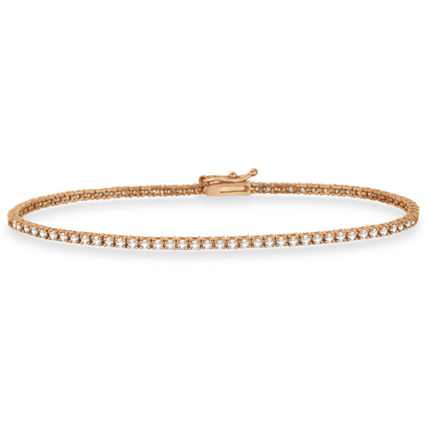 Eternity Diamond Tennis Bracelet 14k Rose Gold (1.00ct)