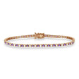 Alternating Diamond & Amethyst Eternity Bracelet 14K Rose Gold (3.14ct)