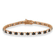 Alternating Diamond & Black Diamond Eternity Bracelet 14K Rose Gold (11.87ct)