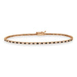 Alternating Diamond & Black Diamond Eternity Bracelet 14K Rose Gold (2.10ct)