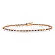 Alternating Diamond & Lab Alexandrite Eternity Tennis Bracelet 14K Rose Gold (2.29ct)
