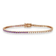 Diamond & Amethyst Eternity Tennis Bracelet 14K Rose Gold (2.64ct)