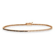 Diamond & Black Diamond Eternity Tennis Bracelet 14K Rose Gold (1.00ct)