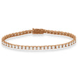 Eternity Diamond Tennis Bracelet 14k Rose Gold (4.13ct)